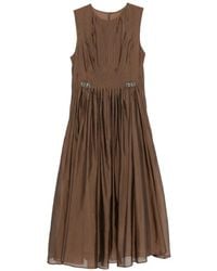 Max Mara - Stmwally Crystal-Embellished Pleated Midi Dress - Lyst