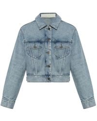 Fear Of God - Essentials Cropped Denim Jacket - Lyst