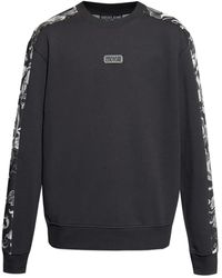 Versace Jeans Couture - Baroque-Print Panelled Sweatshirt - Lyst