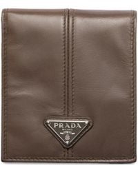 Prada - Leather Wallet With Coin Purse - Lyst