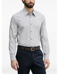 ARMANI EXCHANGE - Micro-Pattern Long-Sleeve Shirt - Lyst