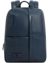 Piquadro - Expandable Leather Backpack - Lyst