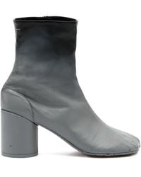 MM6 by Maison Martin Margiela - Knöchelhohe Lederstiefel - Lyst