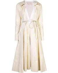 Marni Jas Met Bloemdessin - Bruin