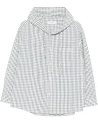 DUNST - Hooded Check Shirt - Lyst