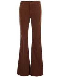 Mother - Pantalon Évasé The Doozy En Velours Côtelé - Lyst