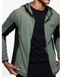 EA7 - Logo-Print Hooded Jacket - Lyst