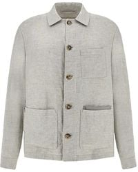 Paul & Shark - Linen Overshirt - Lyst