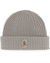 Parajumpers - Logo-Patch Ribbed Beanie Hat - Lyst