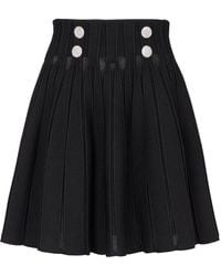 Balmain - Gonna Plissettata A Coste - Lyst