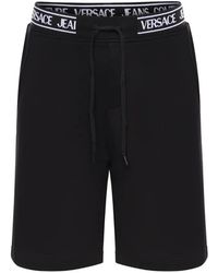 Versace Jeans Couture - Logo-Waistband Drawstring Shorts - Lyst