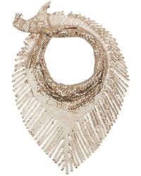 Rabanne - Pixel Fringed Scarf Necklace - Lyst