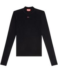 DIESEL - T-Shirt 'T-Mokky' Nera - Lyst
