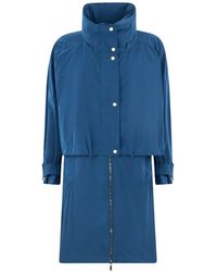 Moorer - High-Neck Layered Coat - Lyst