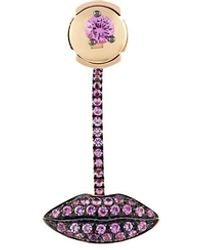 Delfina Delettrez - Pendiente Con Zafiros "Lips Piercing" - Lyst