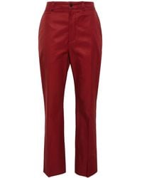 Saint Laurent - Straight-Leg Cotton Trousers - Lyst