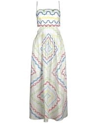 Mary Katrantzou - Finley Geometric-Print Cutout Midi Dress - Lyst