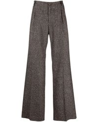 Dolce & Gabbana - Checked Flared Trousers - Lyst