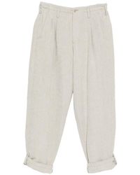 Yohji Yamamoto - Pleated Cuff-Tab Trousers - Lyst