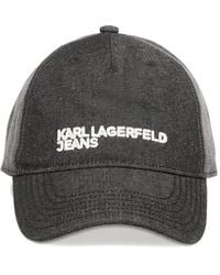 KARL LAGERFELD - Logo-Embroidered Denim Cap - Lyst