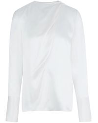 Ports 1961 - Draped Scarf-Like Silk Top - Lyst