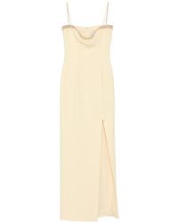 Jean Louis Sabaji - Beaded Crepe Dress - Lyst
