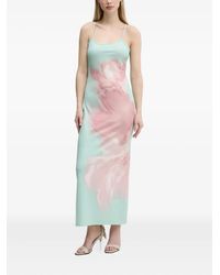 Desigual - Floral-Print Midi Dress - Lyst