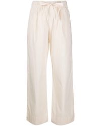 Tekla - Stripe-pattern Organic Cotton Trousers - Lyst