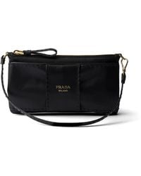 Prada - Nappa-Leather Zipper Pouch - Lyst