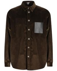 Loewe - Camicia A Coste Con Applicazione - Lyst