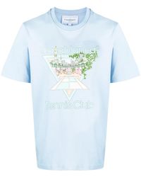 CASABLANCA - Tennis Club Pastelle Printed T-shirt - Lyst