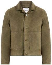 Manière De Voir - Michel Suede-Effect Revere-Collar Jacket - Lyst