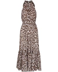 Michael Kors - Floral-print Cotton Maxi Dress - Lyst