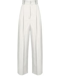 Ferragamo - Pleated High-Waisted Trousers - Lyst