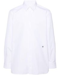 Givenchy - 4g-embroidered Poplin Shirt - Lyst