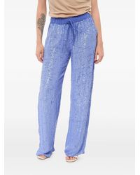 P.A.R.O.S.H. - Sequin-Embellished Straight-Leg Trousers - Lyst