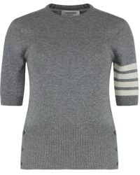 Thom Browne - Trui Met Korte Mouwen - Lyst