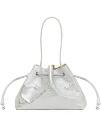 Mansur Gavriel - Pouchette Gekreukte Shopper Met Trekkoord - Lyst