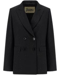Herno - Micro Sequin Blazer - Lyst