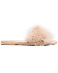 Ancient Greek Sandals - Mia Marabu Flat Feather Sandals - Lyst