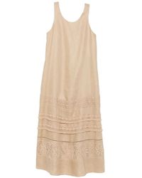 Weekend by Maxmara - Lace-Insert Midi Dress - Lyst