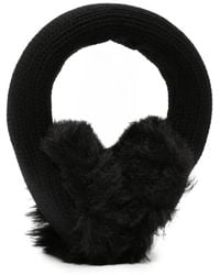 Moncler - Chunky-Knit Faux-Fur Earmuffs - Lyst