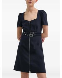 Morgan - Buckle Zip Mini Dress - Lyst