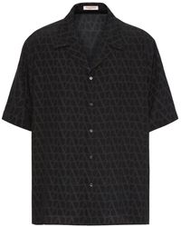 Valentino Garavani - Toile Iconographe Silk Bowling Shirt - Lyst