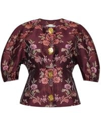 Cara Cara - Fletcher Floral-Jacquard Top - Lyst