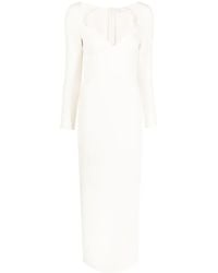 Rosetta Getty - Abito Midi A Maniche Lunghe - Lyst