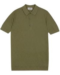 John Smedley - Button Polo Shirt - Lyst