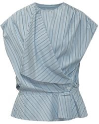 IRO - Striped Button Top - Lyst