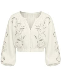 FARM Rio - Richilieur Long-Sleeved Blouse - Lyst