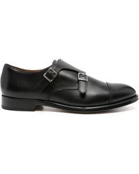 Doucal's - Double-Buckle Leather Monk Shoes - Lyst